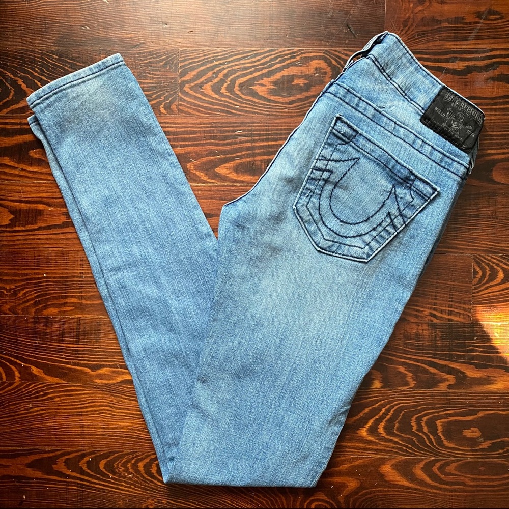 • true religion • stella skinny low rise jeans